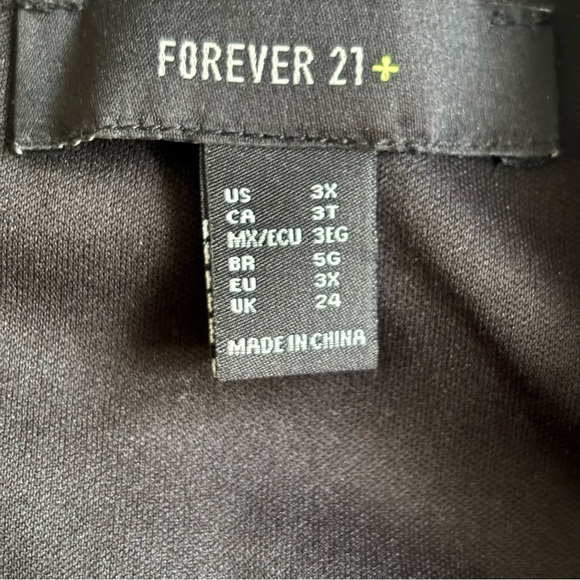 Forever 21 Plus Size 3X Tropical Floral Mini Dress Puff Sleeve Square Neckline - Picture 4 of 6